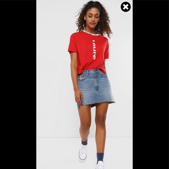 NWT Levi's Size 30 Deconstruction Mini Skirt